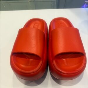 Mango Red Slide Sandals